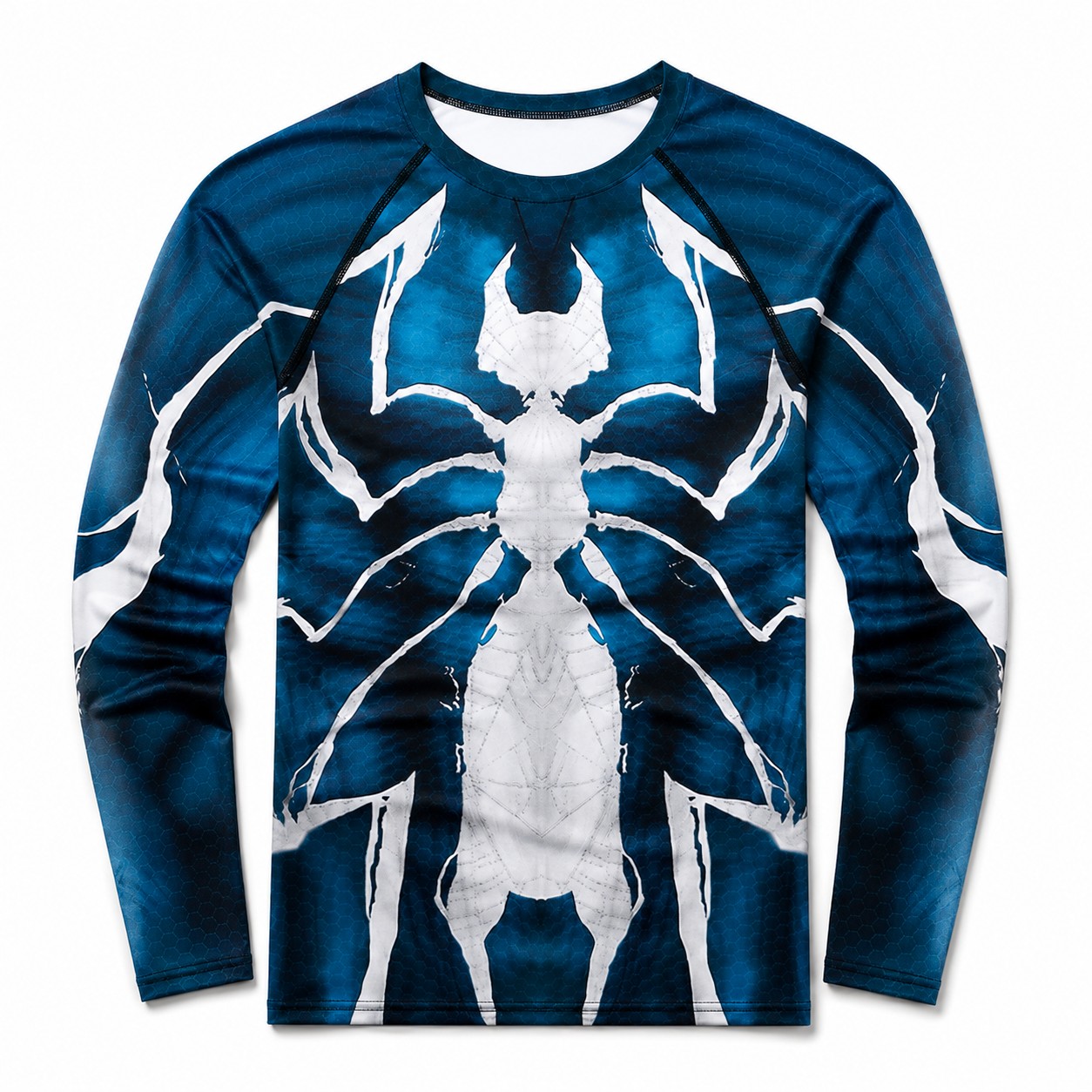 Spider Man Blue Black Long Sleeve Compression Shirt