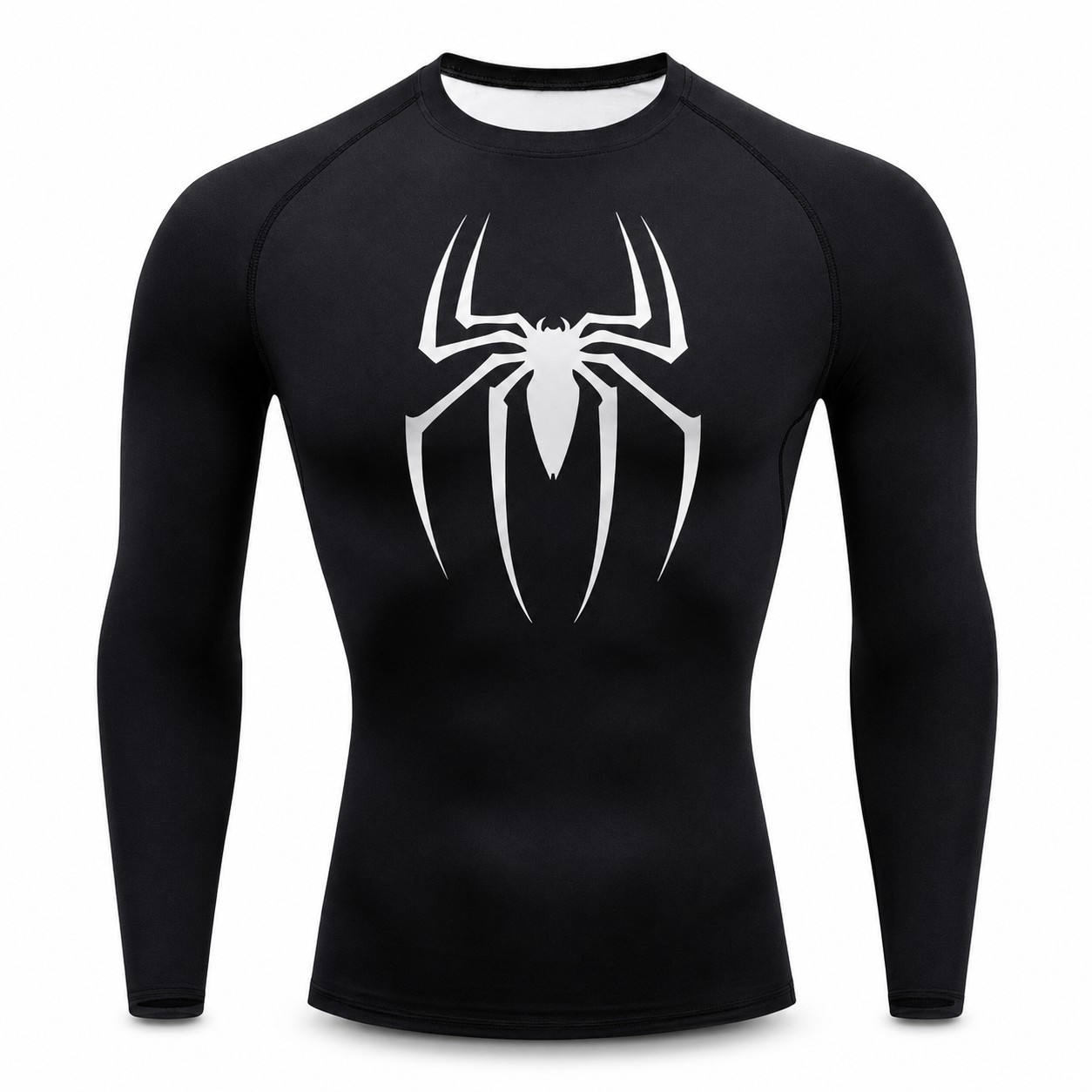 Spider Man Mk1 Black Gray Long Sleeve Compression Shirt